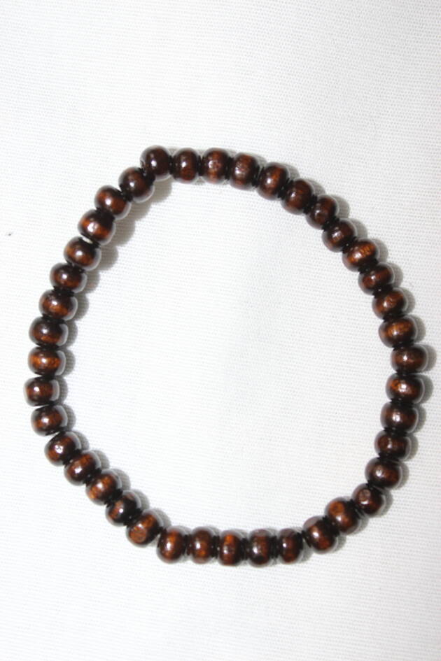 Classic Dark Brown Round Bead Bracelet