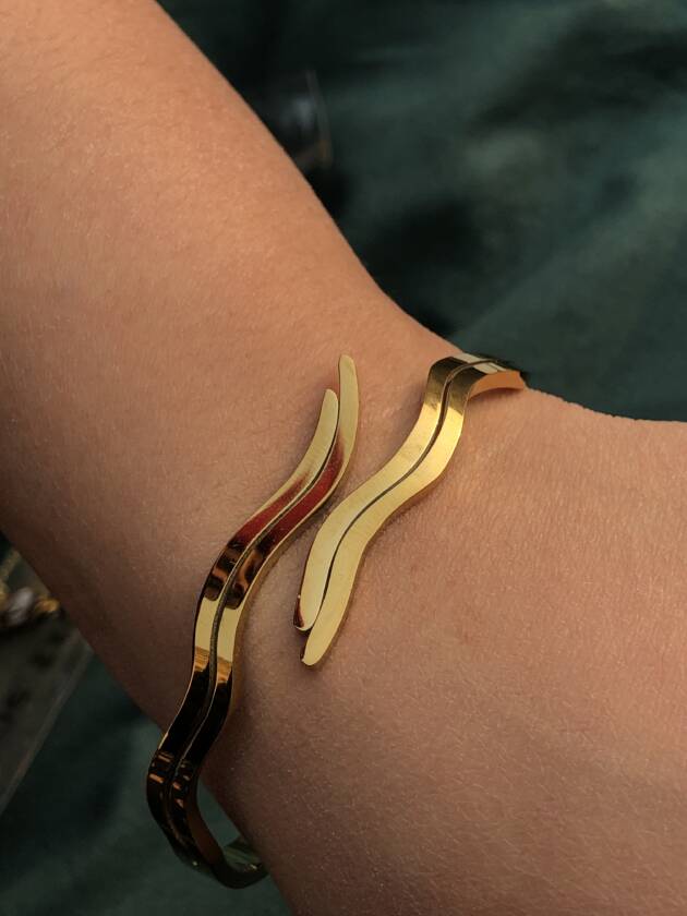 Golden Wave Bangle