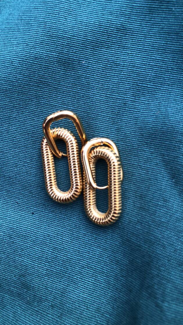 Gold Link Earrings